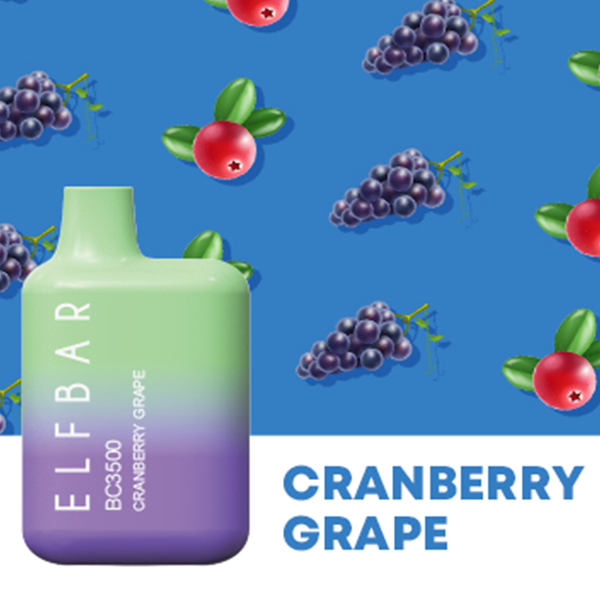 Elf Bar 4000 puffs Pod Descartável - Cranberry Grape